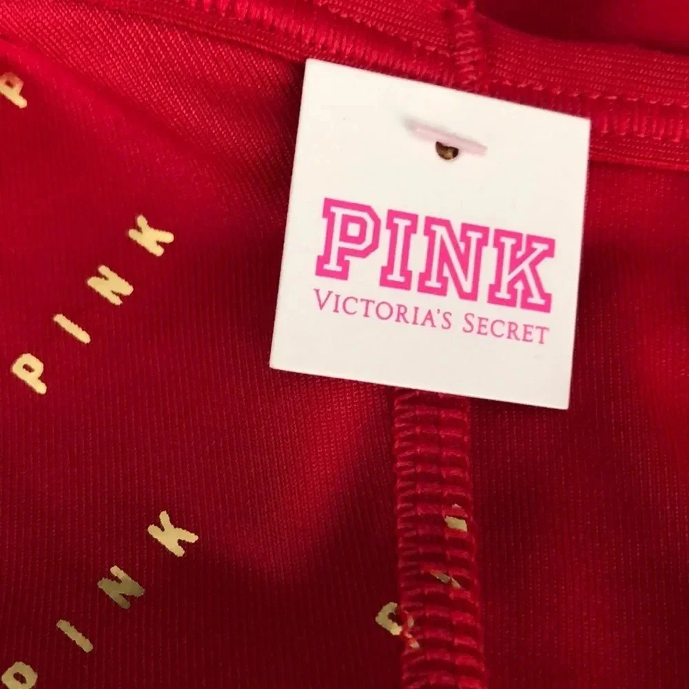 🆕PINK Victoria’s Secret Gym Racerback Sport Bra Red XS 🆕 - Picture 5 of 5
